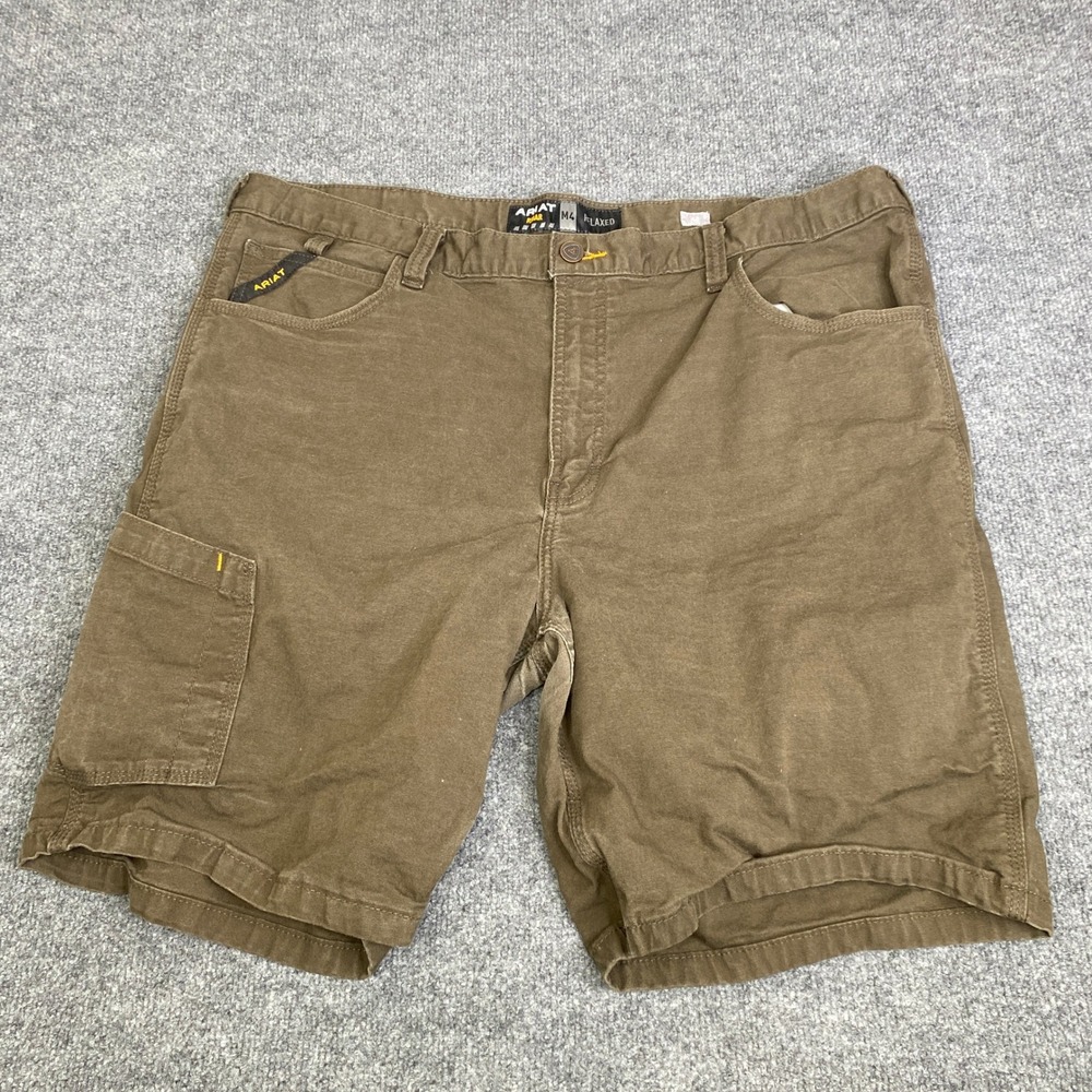 Ariat Rebar M4 Relaxed Durastretch Tough Shorts Mens 42 Brown Wren 10034623